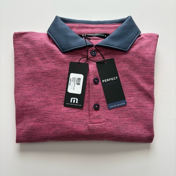 Men’s Travis Mathew Golf Common Interest Polo Shirt Medium NWT MSRP $100 - Picture 3 of 7